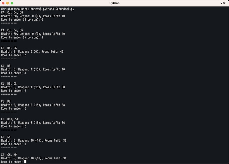 Scoundrel screenshot